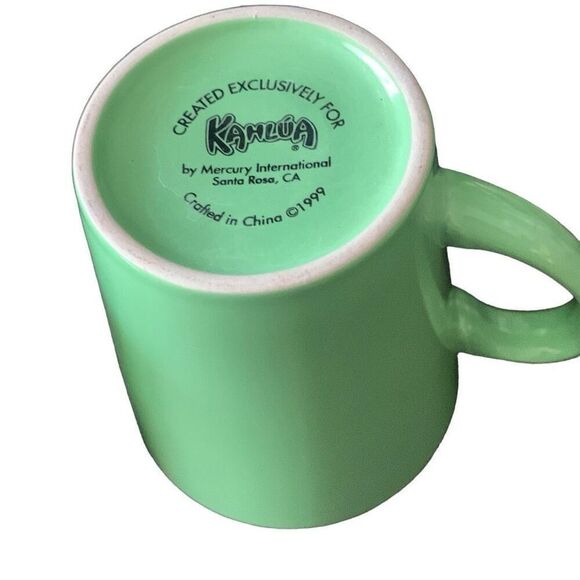 Vintage Lot Set of 2 1999 Kahlua Anything Goes Green Coffee Mug Cups - Picture 4 of 12